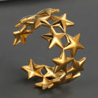 Offener Ring mit Sternenbesatz 