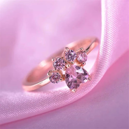 Ring Katzenpfote Roségold