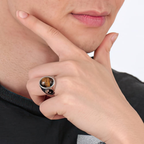 Ring Tigerauge Stein 