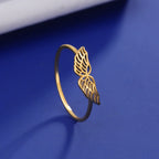 Frauenring mit Engelsflügeln, Gold