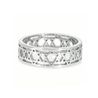 Damenring mit symbolischen jüdischen <span data-glossary-id="etoiles-de-david">Davidsternen</span> aus Silber