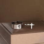 Ring für Damen Christliches Kreuz Silber