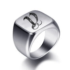 Breiter Herrenring mit Initiale y