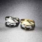 Hai-Ring mit Zirkon Silber