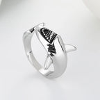 Hai-Ring für Damen Silber
