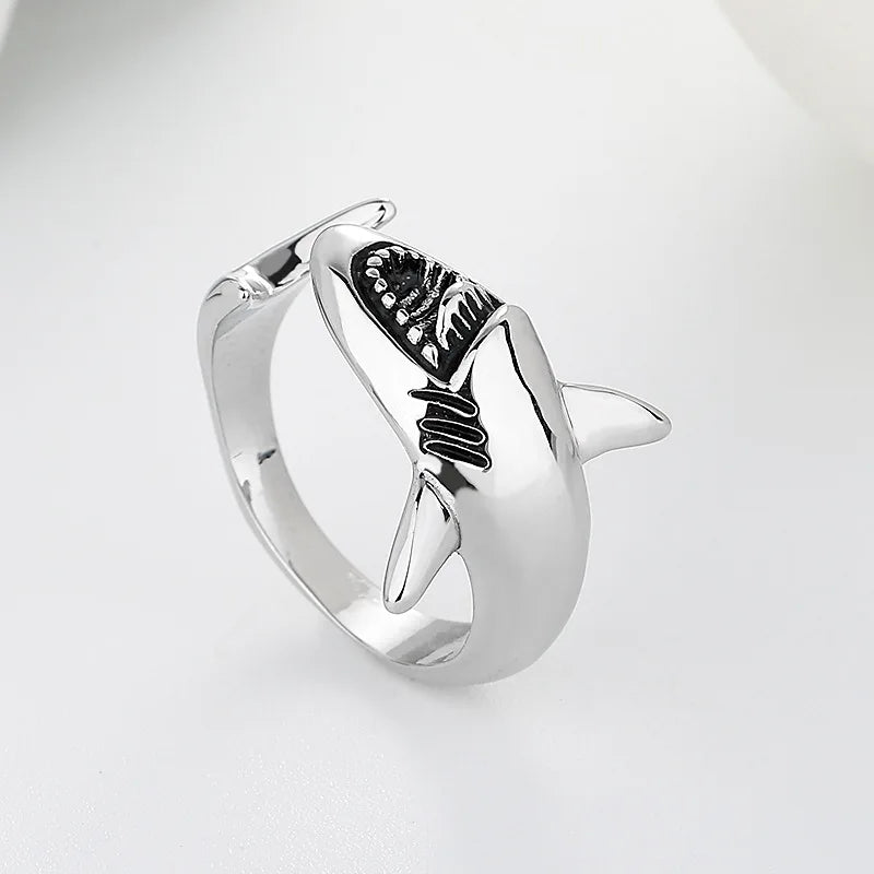 Hai-Ring für Damen Silber