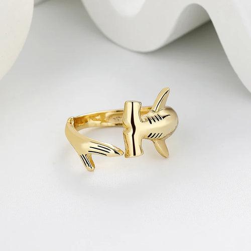Hammerhai Ring Gold