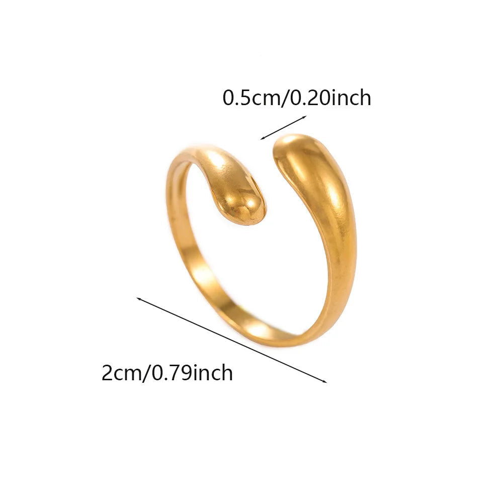 Retro Wassertropfen Ring