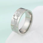 Retro-Ring Berge Löwe und Sonne Silber