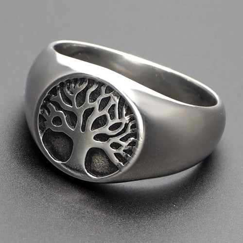 Runder Ring Lebensbaum im puristischen Stil