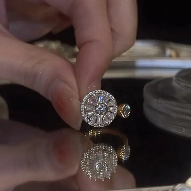 Drehbarer Anti-Stress-Ring für Damen Gold