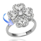 Drehbarer Ring mit vierblättrigem Kleeblatt 