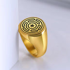 Ring Hekate Rad Strophalos Hexerei Wicca Gold