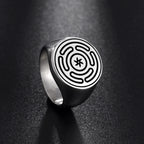 Ring Hekate Rad Strophalos Hexerei Wicca Silber