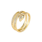 Damenring Schlangenreptil Gold