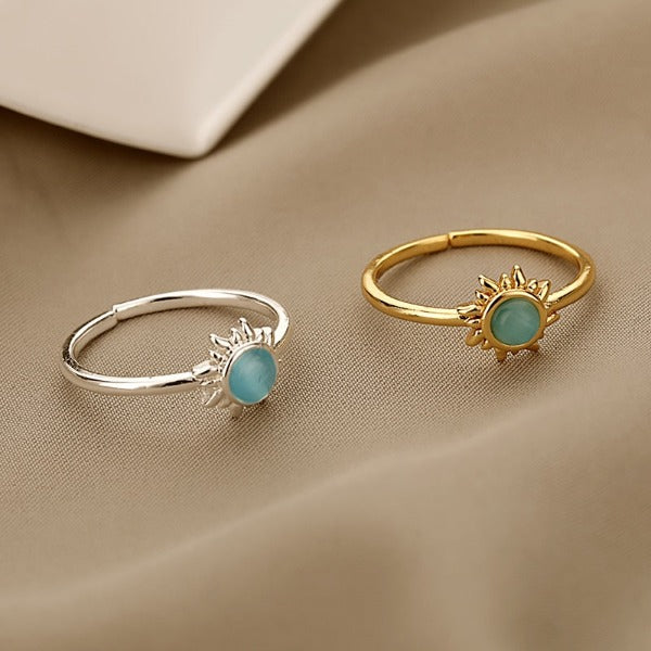 Sonnenring Damen Opal Stern Ring