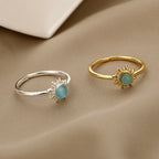 Sonnenring Damen Opal Stern Ring
