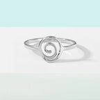 Geometrischer Spiralenring Silber