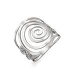 Breiter Spiralring für Damen Silber