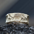 Viking-Stil Herrenring Runen Gold