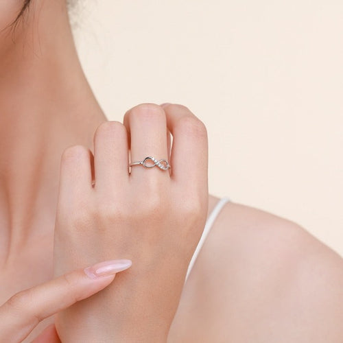 Unendlichkeitssymbol Ring Damen Zirkone
