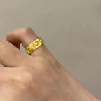 Buddha-Kopf Ring gold