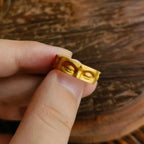 Buddha-Kopf Ring gold
