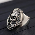 Silber Totenkopfring 