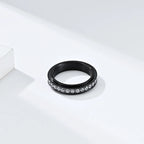 Drehbarer Anti-Stress-Ring mit Zirkonia 