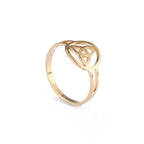Triquetra-Ring Irischer Knoten der Dreifaltigkeit Gold 