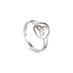 Triquetra-Ring Irischer Knoten der Dreifaltigkeit Silber