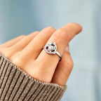 Triquetra-Ring Knoten der irischen keltischen Dreifaltigkeit Silber