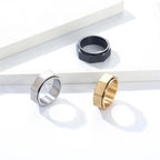 Bague unisexe anti-stress rotative hexagonale