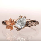 Vintage-Ring mit Herbstblatt