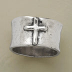 Vintage Ring Christliches Kreuz