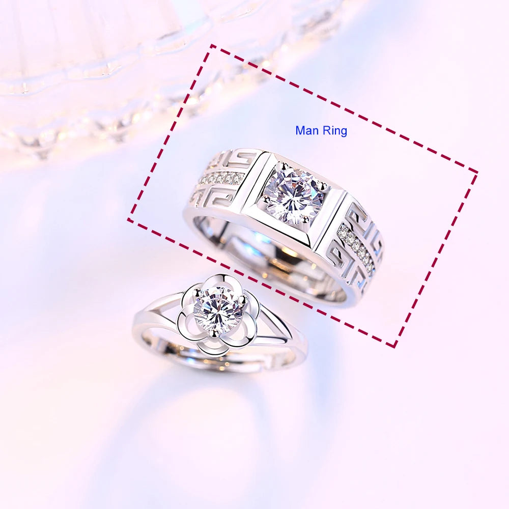 Ringe für Paare Blumenring Mann