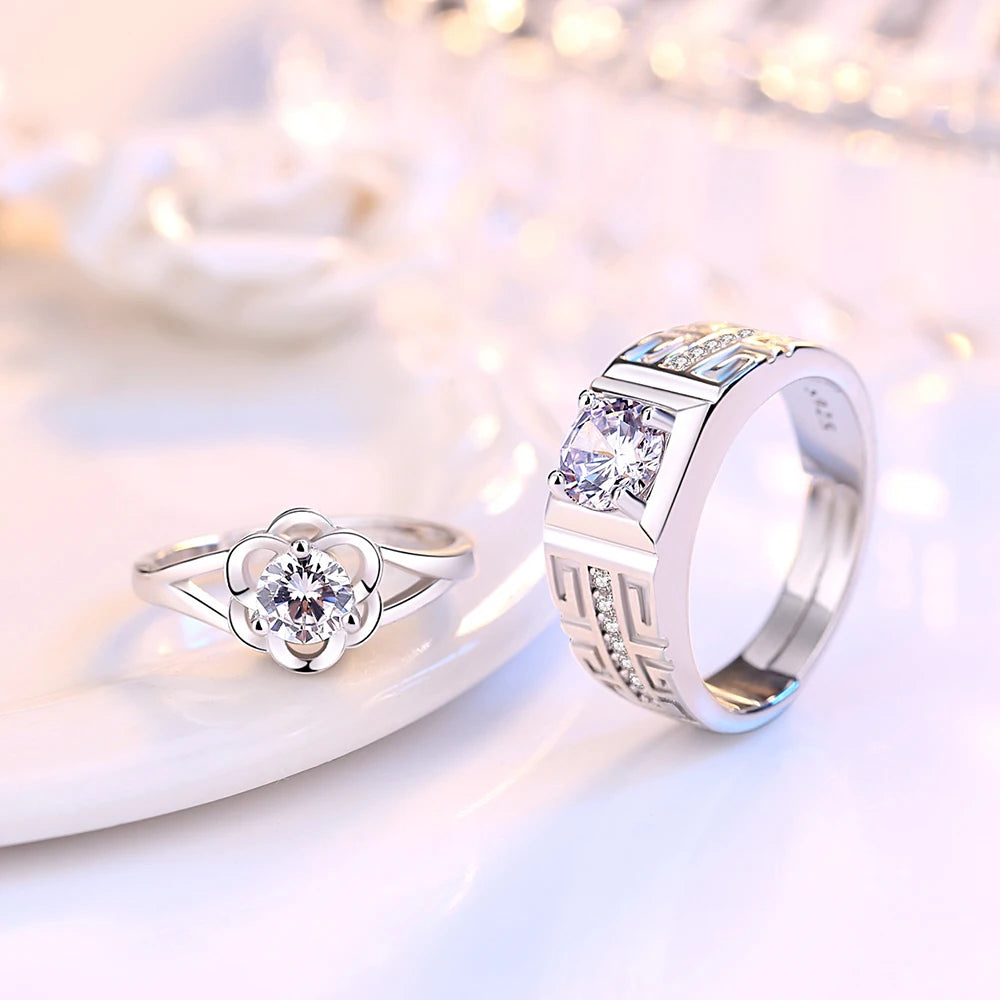 Ringe für Paare Blumenring