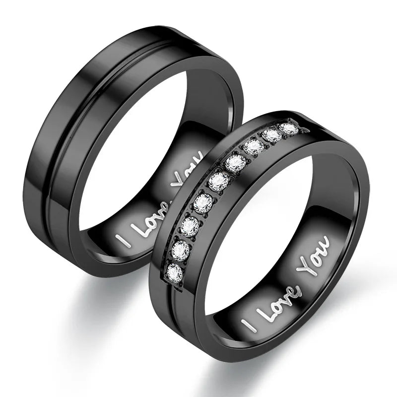 Ringe für Paare Love Ring Schwarz