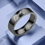 Ringe für Paare Love Ring Silber oder Schwarz Schwarz