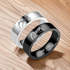 Ringe für Paare Love Ring Silber oder Schwarz Schwarz