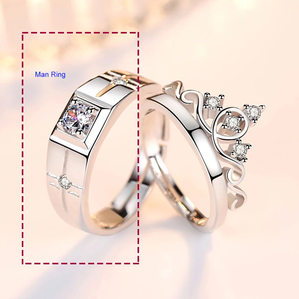 Ringe für Paare Königin Ring und Zirkon Herren