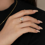 Ringe für Paare Sonnenring mit Sonnen- und Mond-Zirkonia