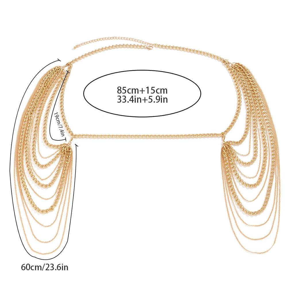 Schulter Schmuck Damen - Schlüsselbein & Schulterkette gold