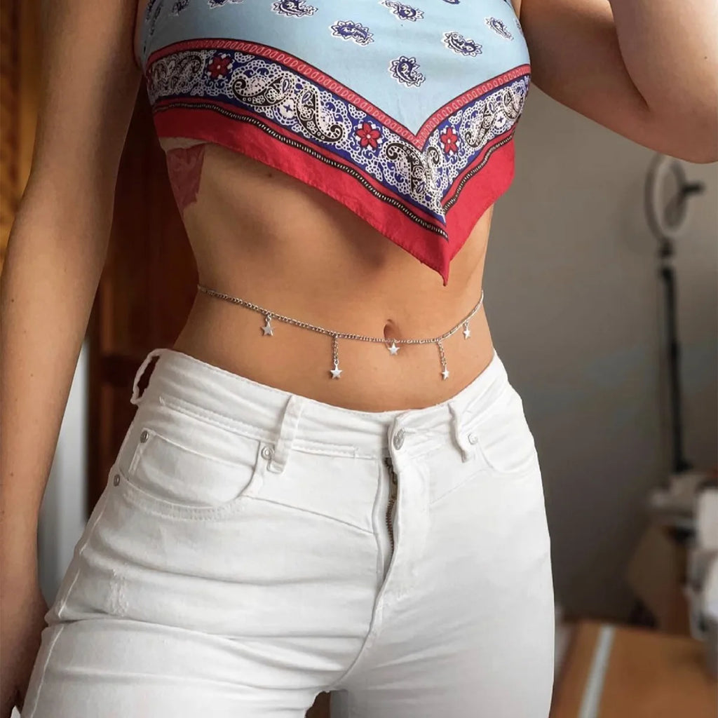 Taillenschmuck und Hüftkette für Damen - Bauchringe in Silber