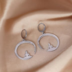 Buddhistische Ohrringe Silber 