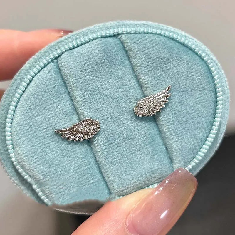 Engel-Flügel-Ohrringe weiß