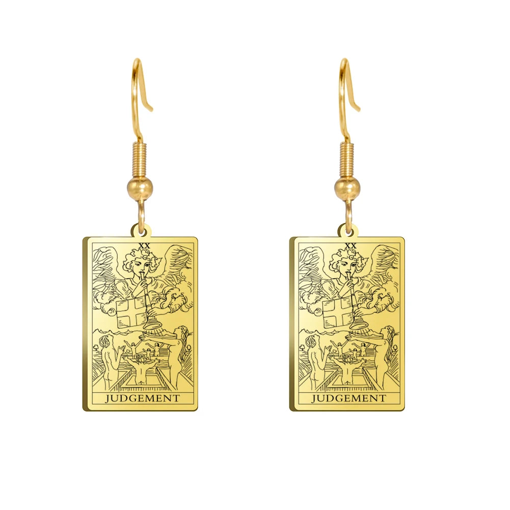 Boucles d'oreilles carte de tarot