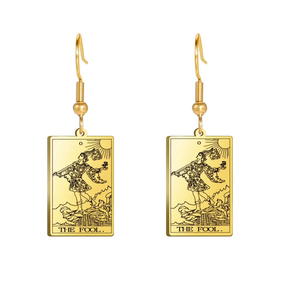 Boucles d'oreilles carte de tarot