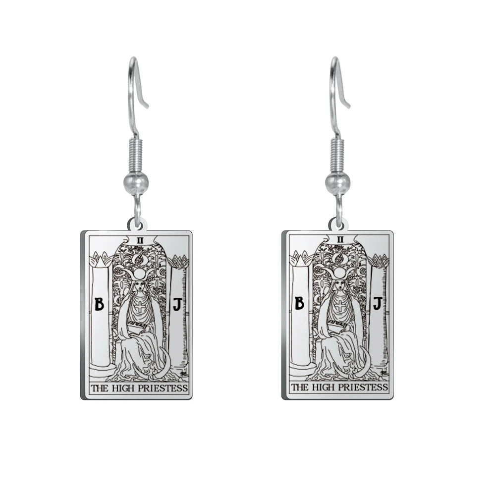 Boucles d'oreilles carte de tarot