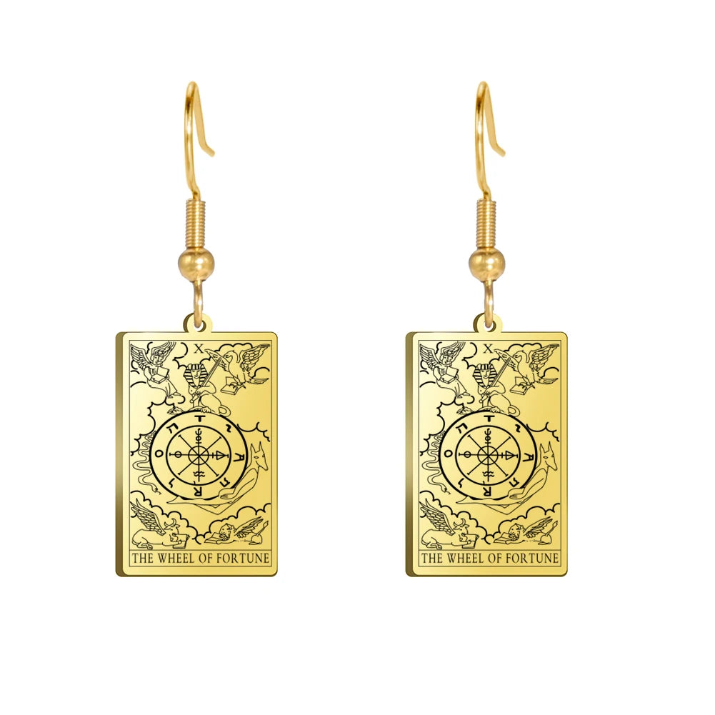 Boucles d'oreilles carte de tarot